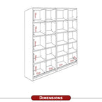 Darra Series 4 Bookshelf With Glass Doors In 3 Colors