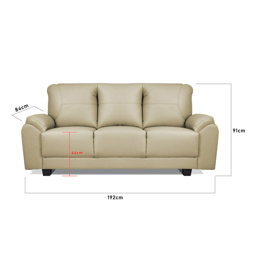 Serta Leather 2/3 Seater Sofa In 5 Colours-Furnituremart.sg