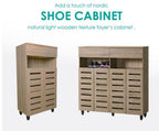DOTA 2 Doors And 4 Doors Shoe Cabinet with Drawer In Natural Oak Color