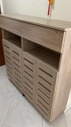 DOTA 2 Doors And 4 Doors Shoe Cabinet with Drawer In Natural Oak Color