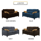 Kim Series 2/3 Seater High Back L-Shape Fabric Sofa In 4 Colours-Sofa-Furnituremart.sg