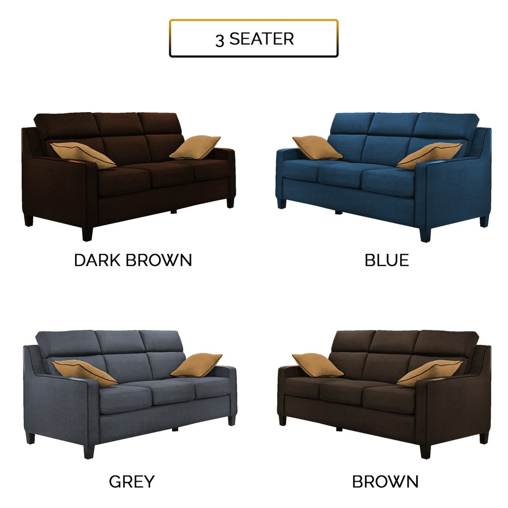 Kim Series 2/3 Seater High Back L-Shape Fabric Sofa In 4 Colours-Sofa-Furnituremart.sg