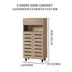 DOTA 2 Doors And 4 Doors Shoe Cabinet with Drawer In Natural Oak Color
