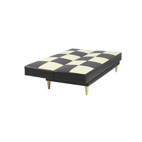 Image of Aimida Black and White Checkered Leather Sofa Bed
