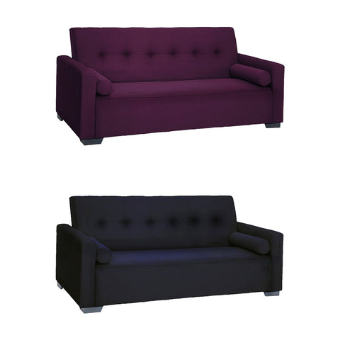 Image of Nikita Series Leather/Fabric Sofa 3 Seater Convertible Sofa Bed In 8 Colours-Sofa-Furnituremart.sg