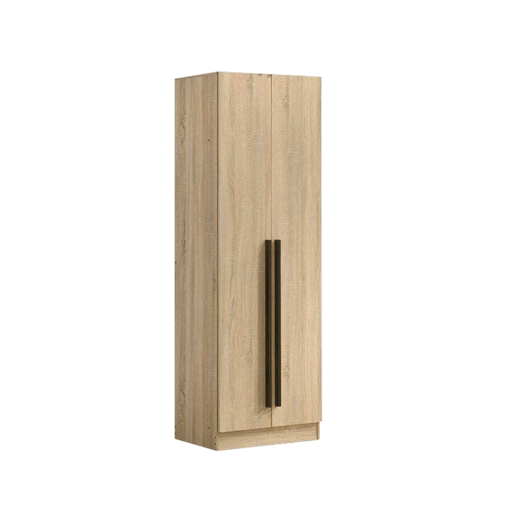 Zarya Series 2 Tall 2 Door Wardrobe Cabinet In Natural Oak Colour