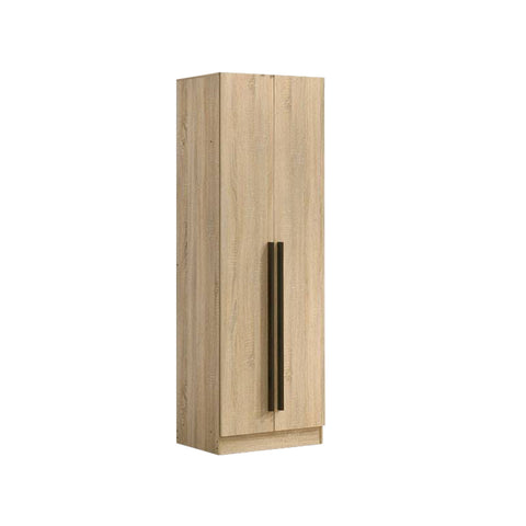 Image of Zarya Series 2 Tall 2 Door Wardrobe Cabinet In Natural Oak Colour