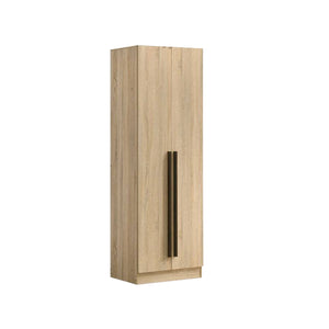 Zarya Series 2 Tall 2 Door Wardrobe Cabinet In Natural Oak Colour