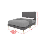 Vermeer Divan Bed Frame 6" Pencil Leg In 5 Colors