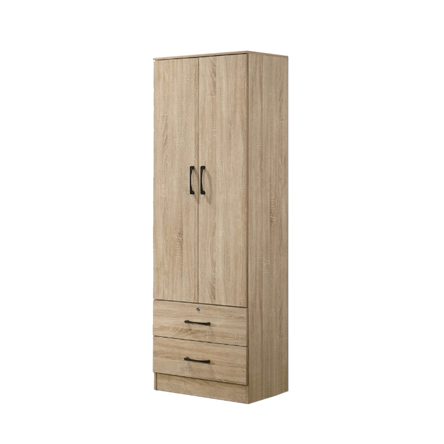 Britain 2 Door With Drawer Wardrobe In Natural
