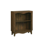 NALIS 2-Tier Book Shelf, Display Cabinet in White And Walnut Color