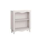 NALIS 2-Tier Book Shelf, Display Cabinet in White And Walnut Color