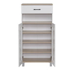 HEMNES 2 Doors + 1 Drawer Shoe Cabinet / Multi Function Shoe Rack / Strong Construction Laminate Wood