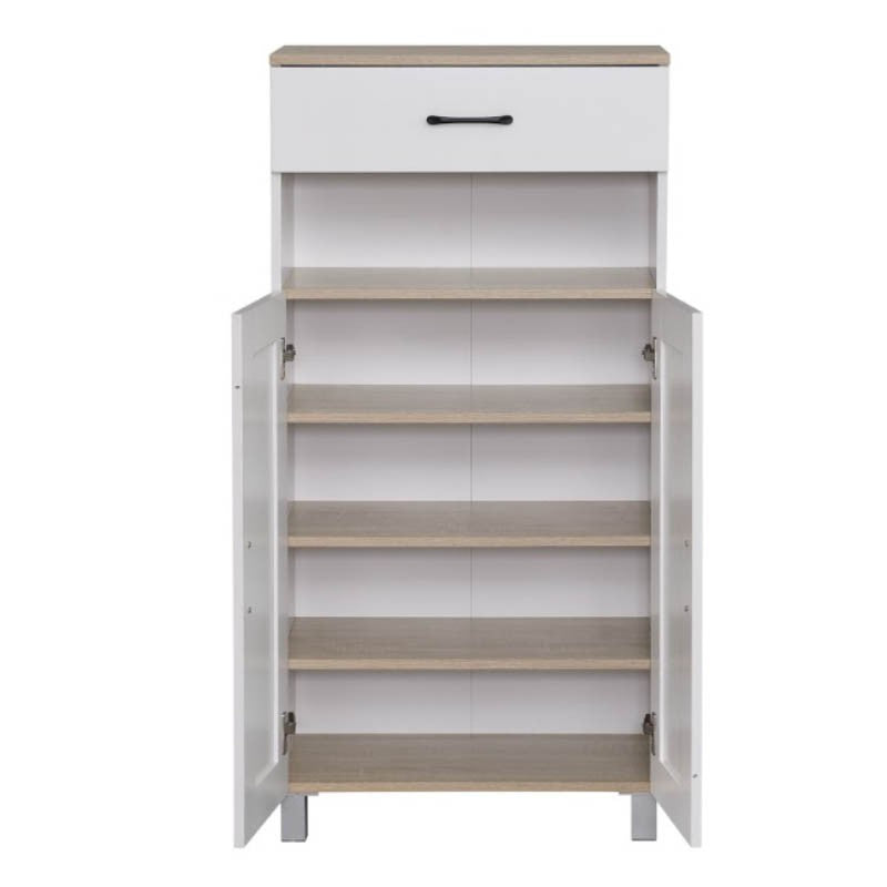 HEMNES 2 Doors + 1 Drawer Shoe Cabinet / Multi Function Shoe Rack / Strong Construction Laminate Wood