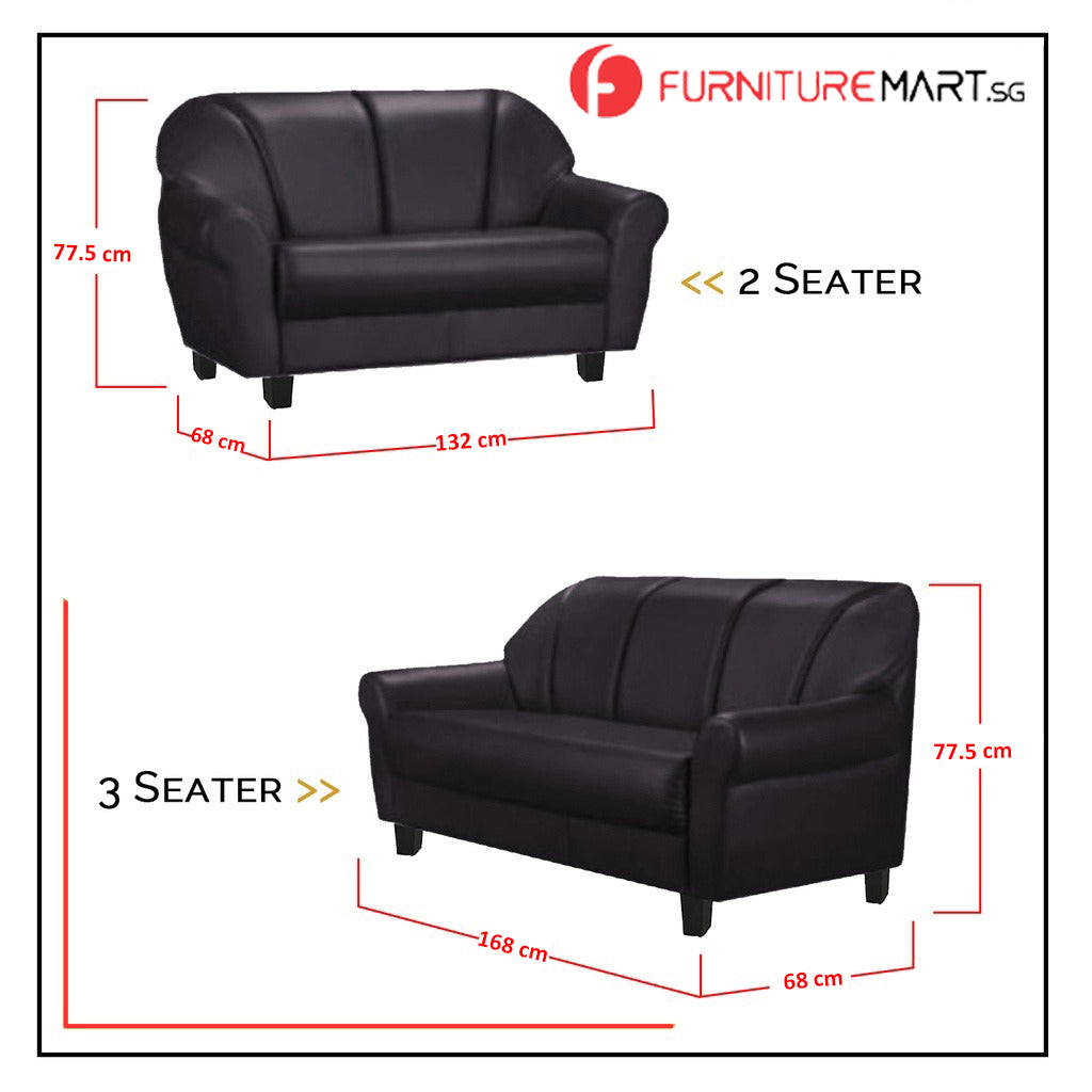 Viola 2/3 Seater Leather Sofa In 6 Colours