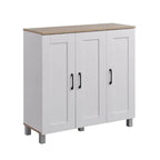 HEMNES 3 Doors Shoe Cabinet / Multi Function Shoe Rack / Strong Construction Laminate Wood