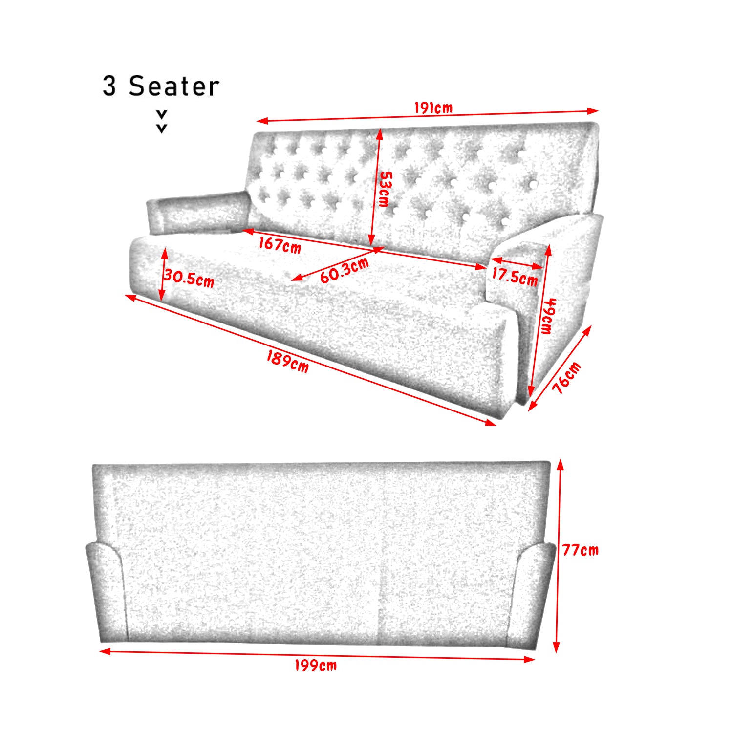 Diana 1/2/3 Seater Fabric/ Leather Sofa Set with Stool In 6 Colours