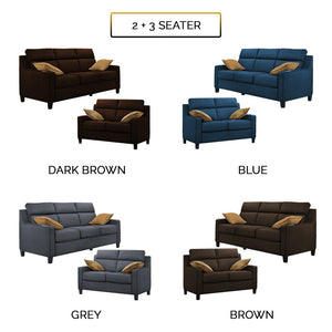 Kim Series 2/3 Seater High Back L-Shape Fabric Sofa In 4 Colours-Sofa-Furnituremart.sg