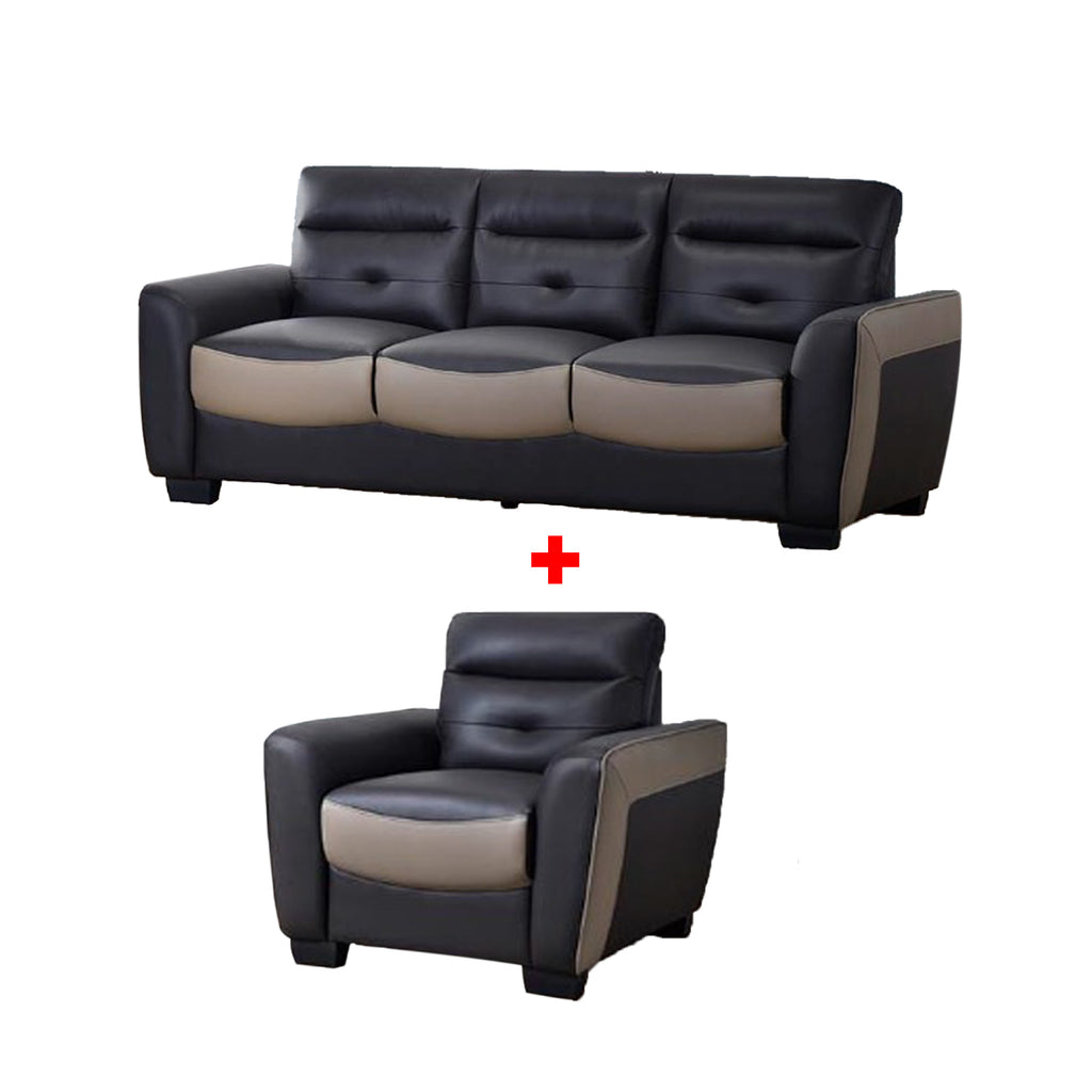 Oppa 1/2/3 Sofa Set In Top Grade PU Leather Upholstery