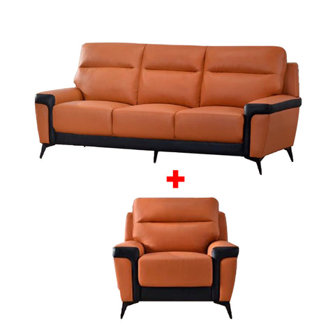 Image of Casa 1/2/3 Sofa Set In Top Grade PU Leather Upholstery