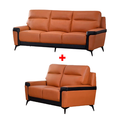 Image of Casa 1/2/3 Sofa Set In Top Grade PU Leather Upholstery
