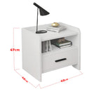 Barn Series Bedside Table In White (Fully Assembled)