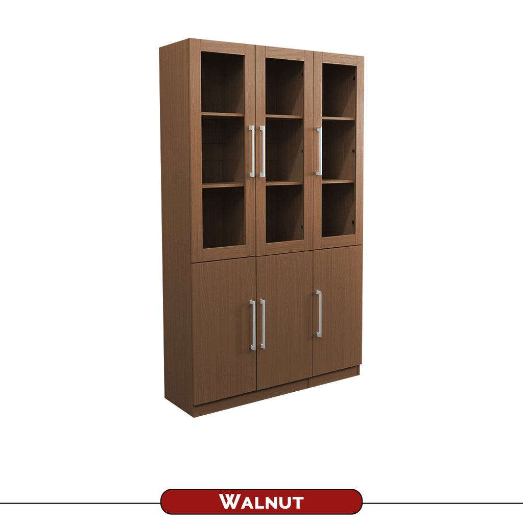 Darra Series 9 Bookshelf With Glass Doors In 3 Colors