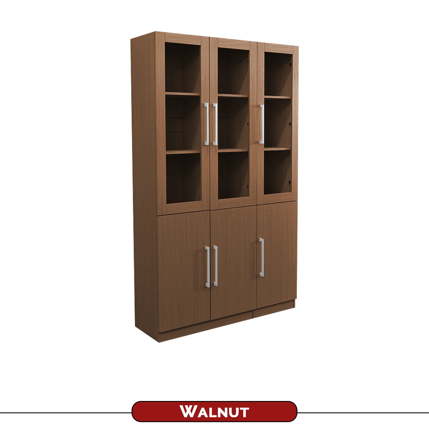 Darra Series 9 Bookshelf With Glass Doors In 3 Colors