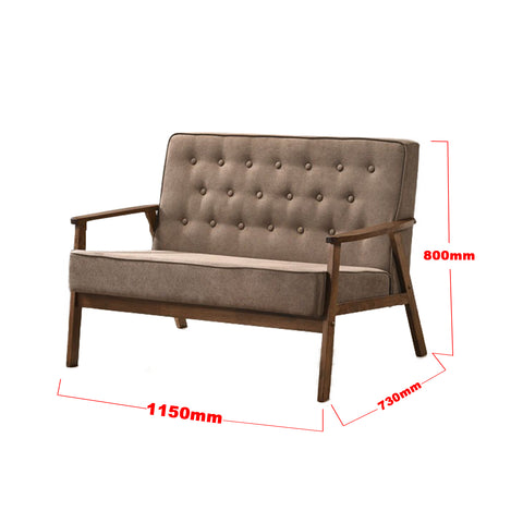 Image of 2 Seater Sofa for living room / High Quality Fabric / Strong Construction Wood