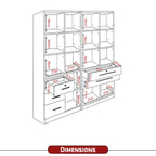 Darra Series 1 Bookshelf With Glass Doors In 3 Colors