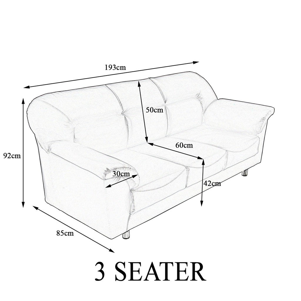 Horgar Series 1/2/3 Seater Faux Leather Sofa With Ottoman