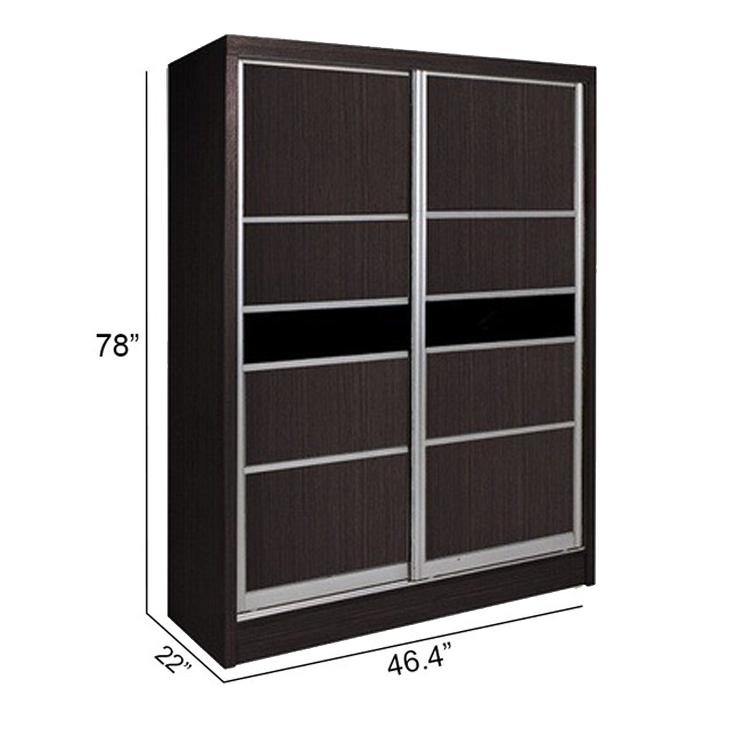Cielo Series 3 2-Door Sliding Door Wardrobe Multicompartment