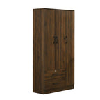 Britain 3 Door With Drawer Wardrobe In Walnut