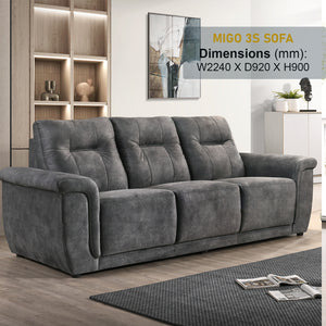 Migo 2 + 3 Seater High Fabric  Sofa