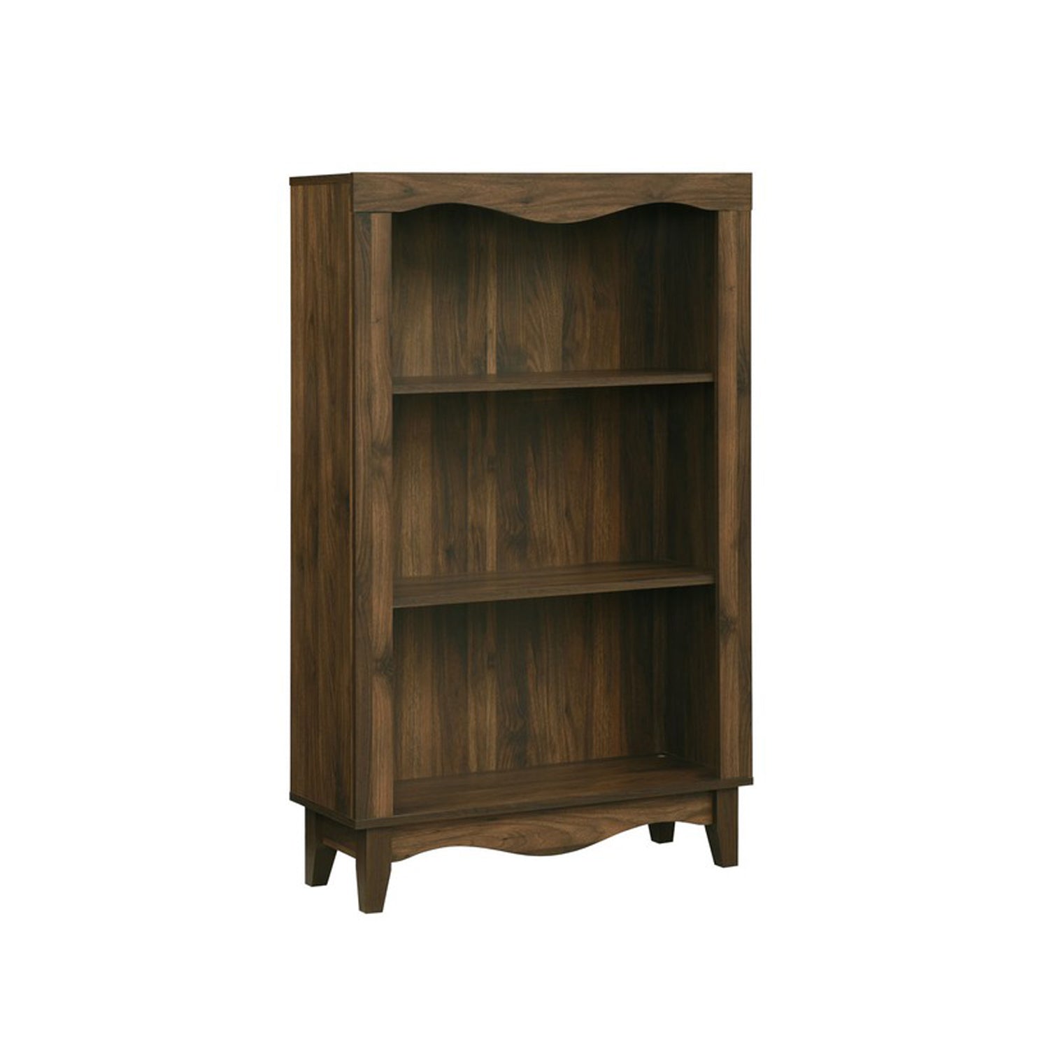 NALIS 3-Tier Book Shelf, Display Cabinet in White And Walnut Color