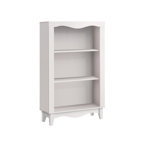 NALIS 3-Tier Book Shelf, Display Cabinet in White And Walnut Color