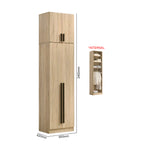 Zarya Series 4 Tall 2 Door Wardrobe with Top Cabinet In Natural Oak Colour