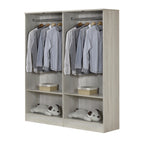 Poland Series 4 Door Wardrobe in Ivory & White Colour