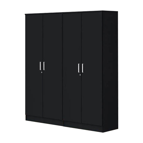 Image of Albania Series 4 Door Wardrobe in Black Colour