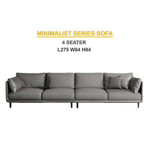 Malmo Minimalist Series Fabric/Faux Leather Sofa 1/2/3/4 and Stool Seaters in 6 Colors