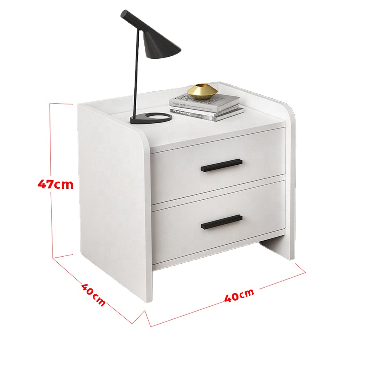 Barn Series Bedside Table In White (Fully Assembled)