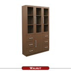 Darra Series 6 Bookshelf With Glass Doors In 3 Colors