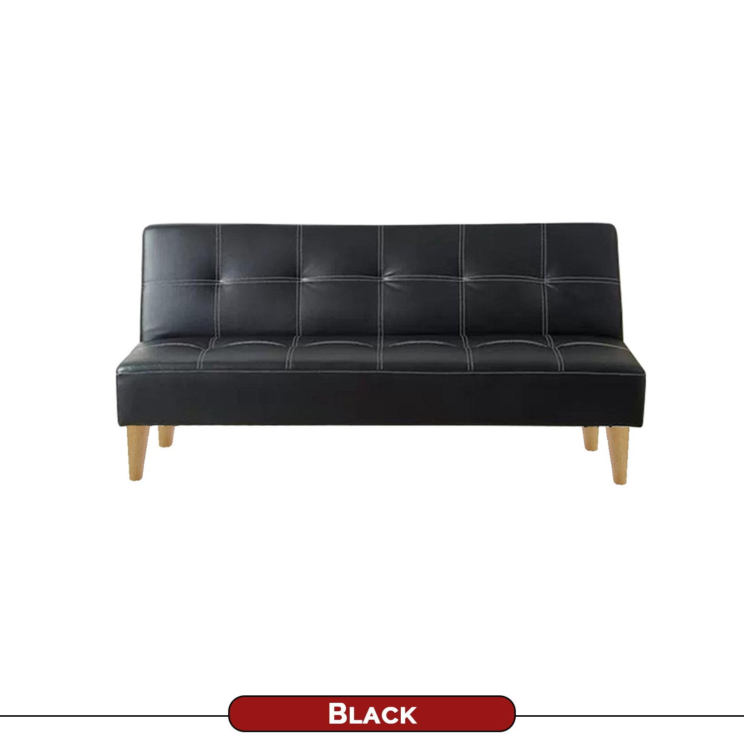 Sofia 6 Feet Leather Sofa Bed In 4 Colours