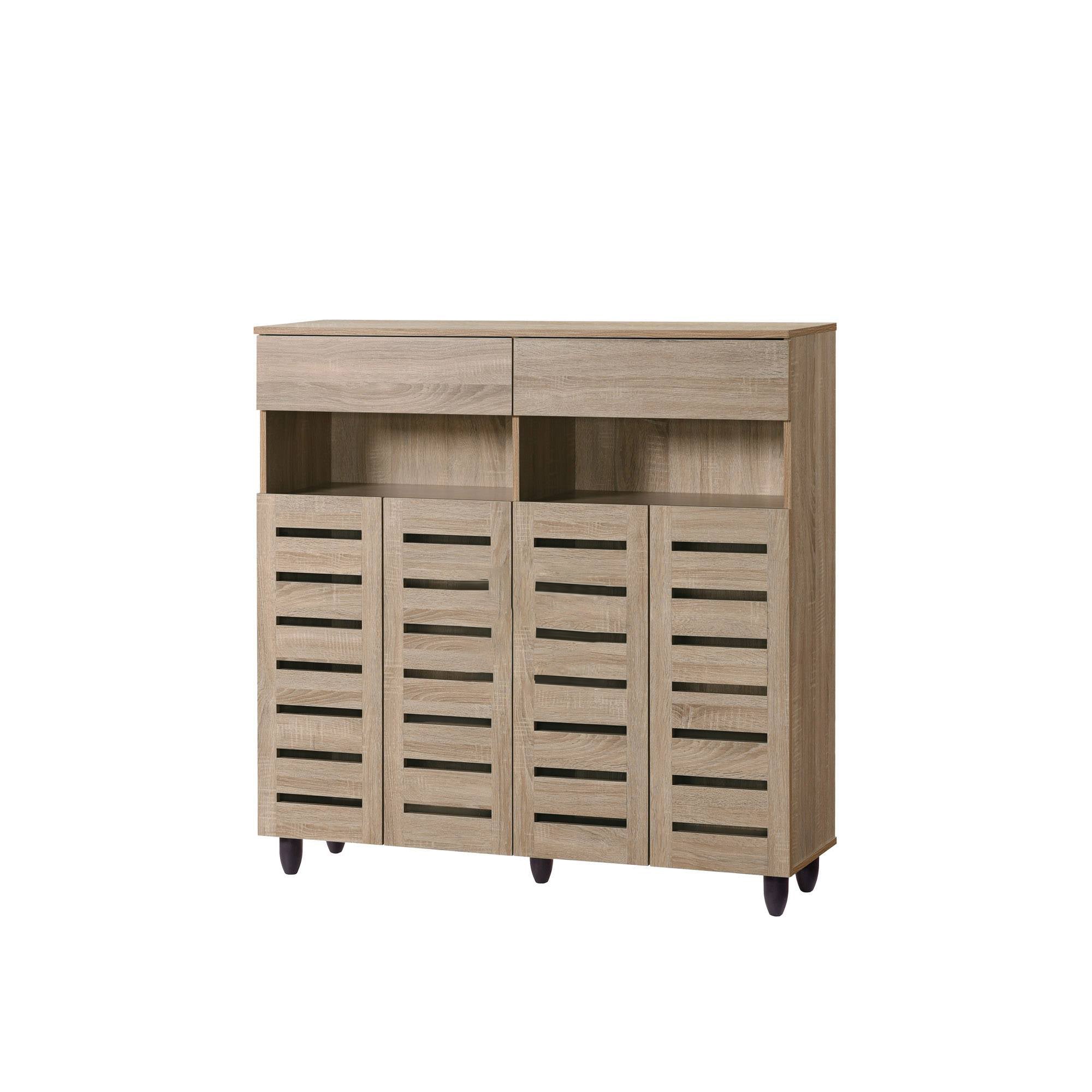 DOTA 2 Doors And 4 Doors Shoe Cabinet with Drawer In Natural Oak Color
