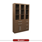 Darra Series 8 Bookshelf With Glass Doors In 3 Colors