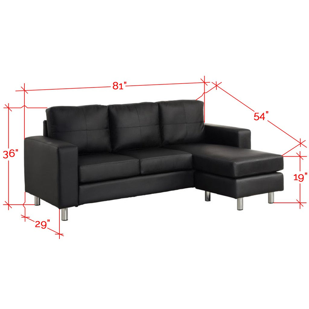 Rosita Series L-Shaped Faux Leather Convertible Sofa Set in 8 Colours-Sofa-Furnituremart.sg