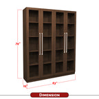 Darra Series 2 Bookshelf With Glass Doors In 3 Colors