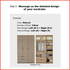Lacey Series 3 Customizable Modular Wardrobe up to 10-Door in Grey Colour