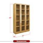 Darra Series 5 Bookshelf With Glass Doors In 3 Colors