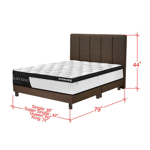 Image of Ezie Series Fabric Divan Bed Frame With 4-inch Chrome Legs In Single, Super Single, Queen, And King Size-Bed Frame-Furnituremart.sg